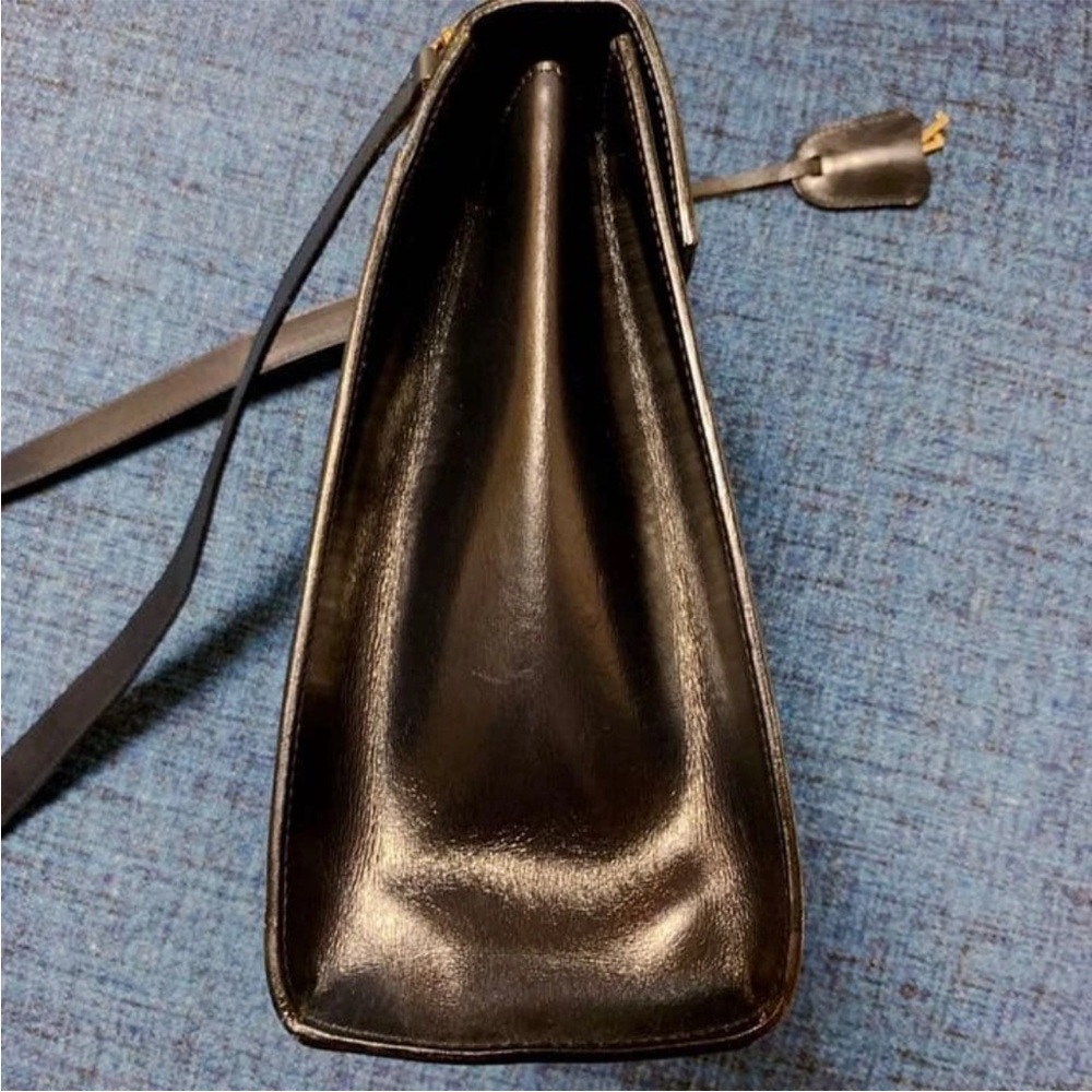 Gucci Dark Blue Satchel with Gold Accents - Picture 9 of 10